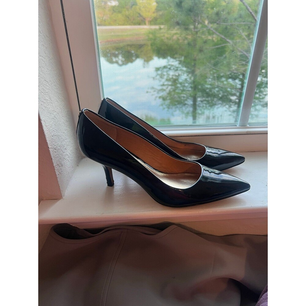 Coach Zoee Patent Leather Black High Heel Pumps Women’s Size 10 - Picture 3 of 12